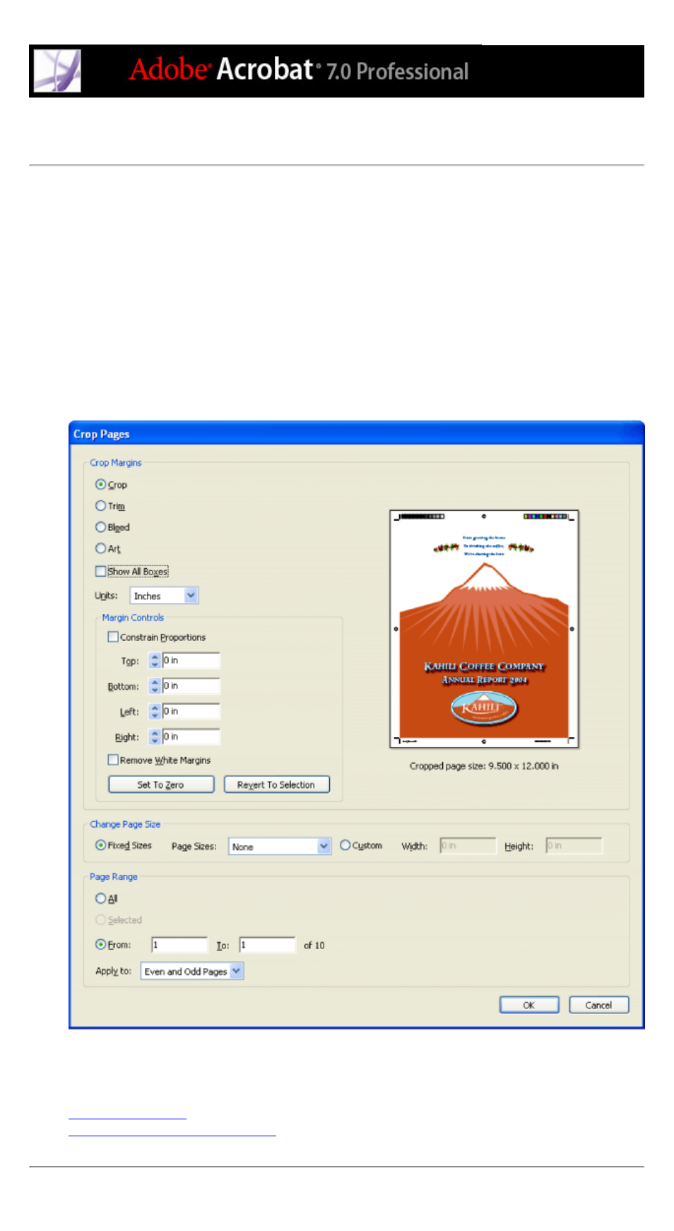 Adjusting margins, Adjusting on document boxes, Margins or document boxes | The print production toolbar. (see, Adjusting page margins and page sizes | Adobe Acrobat 7 Professional User Manual | Page 602 / 793