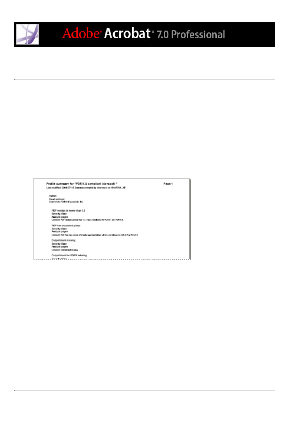 Viewing the settings of a preflight profile | Adobe Acrobat 7 Professional User Manual | Page 625 / 793