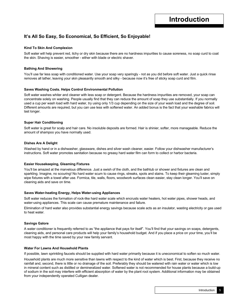 Introduction | Culligan Soft-Minder 2005 User Manual | Page 5 / 33