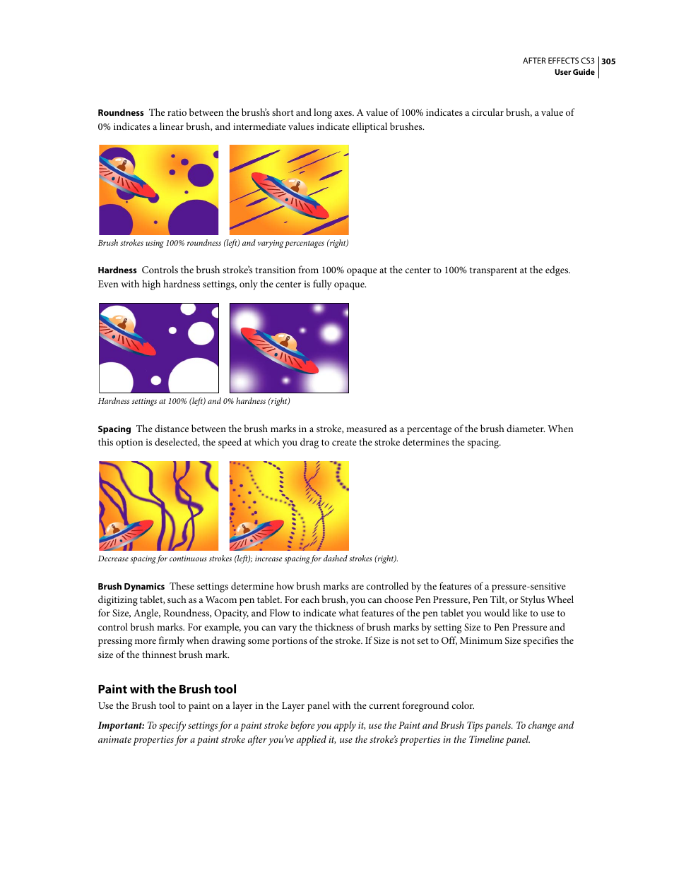 Paint with the brush tool | Adobe After Effects CS3 User Manual | Page 310 / 677