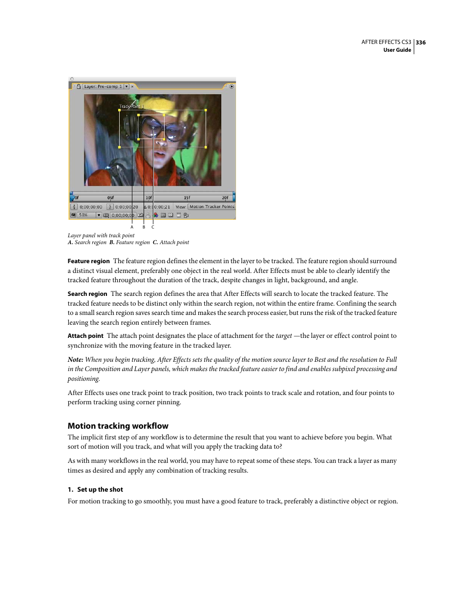 Motion tracking workflow | Adobe After Effects CS3 User Manual | Page 341 / 677