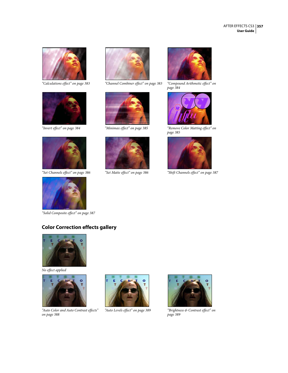 Color correction effects gallery | Adobe After Effects CS3 User Manual | Page 362 / 677