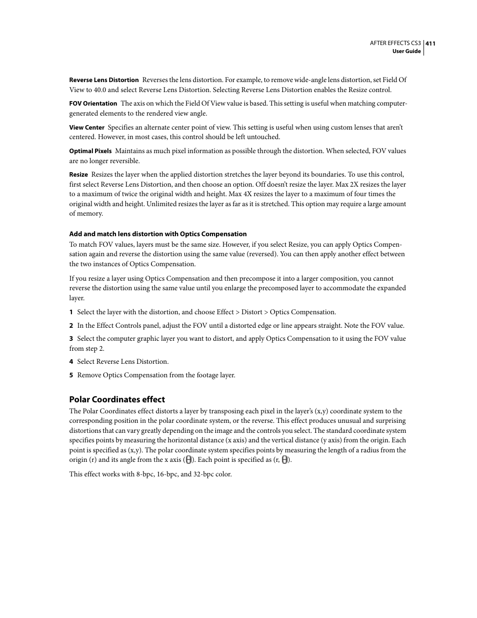 Polar coordinates effect | Adobe After Effects CS3 User Manual | Page 416 / 677