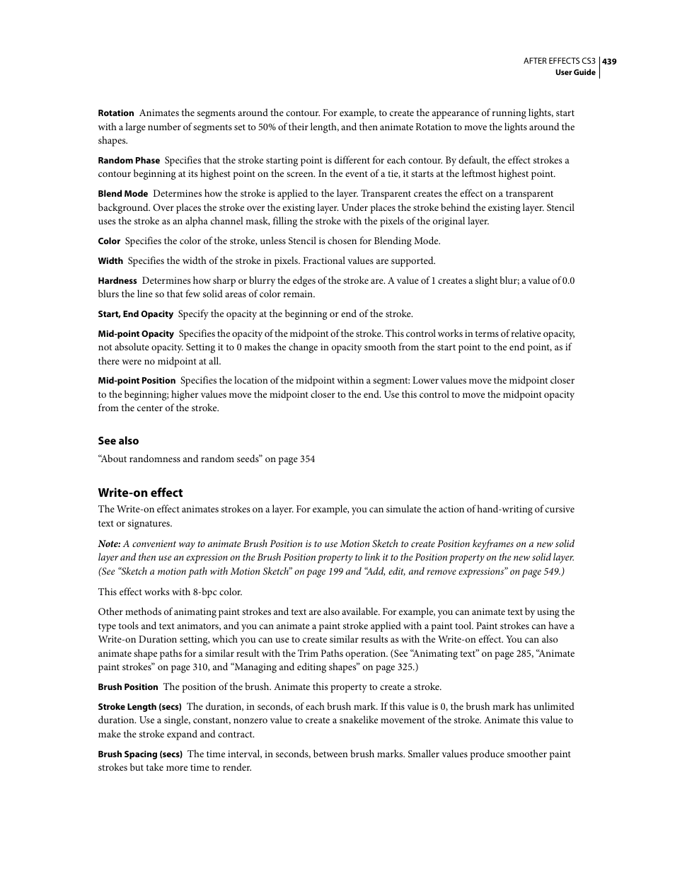 Write-on effect | Adobe After Effects CS3 User Manual | Page 444 / 677