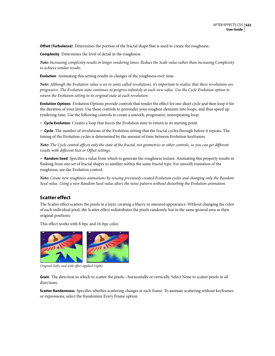 Scatter effect | Adobe After Effects CS3 User Manual | Page 527 / 677