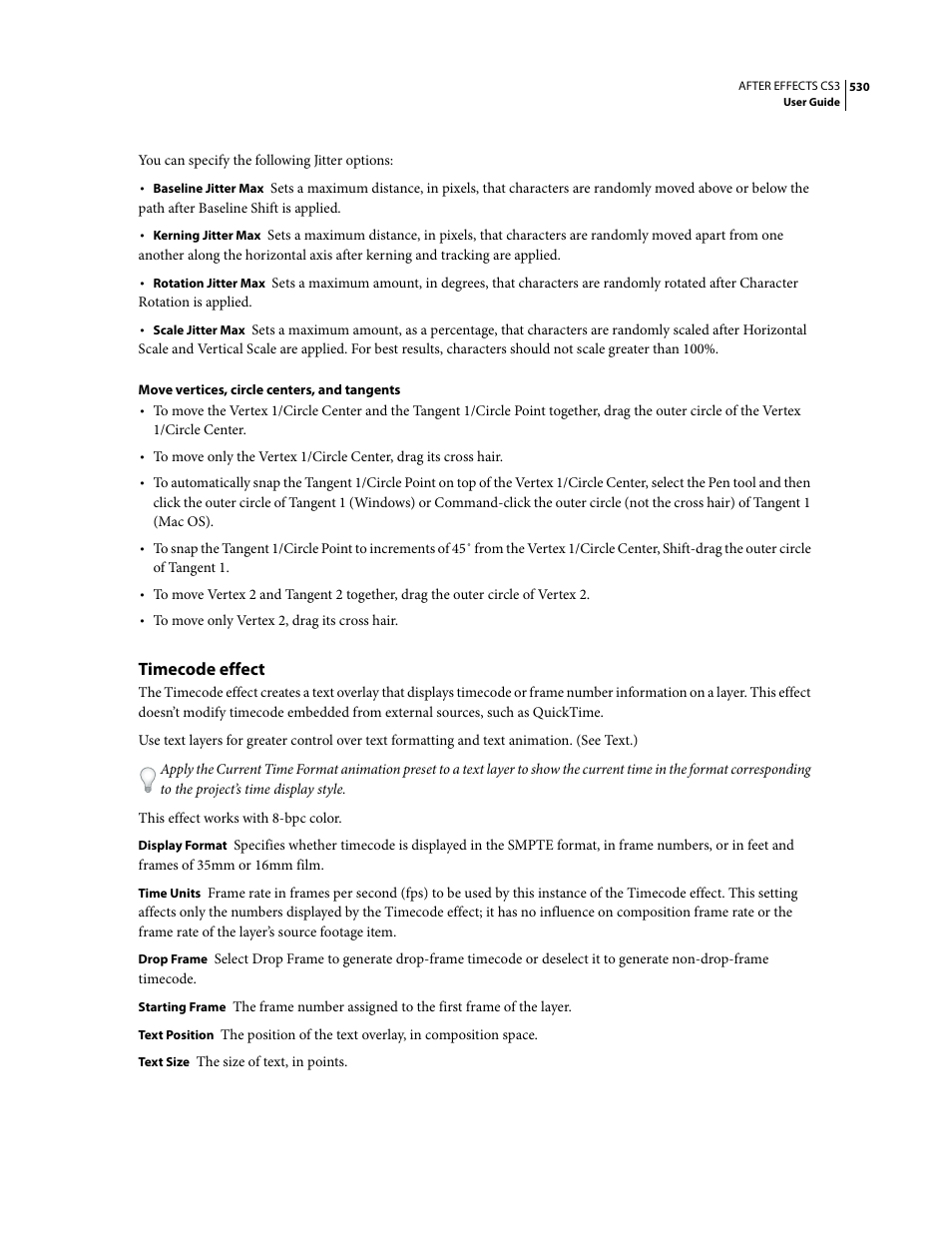 Timecode effect | Adobe After Effects CS3 User Manual | Page 535 / 677