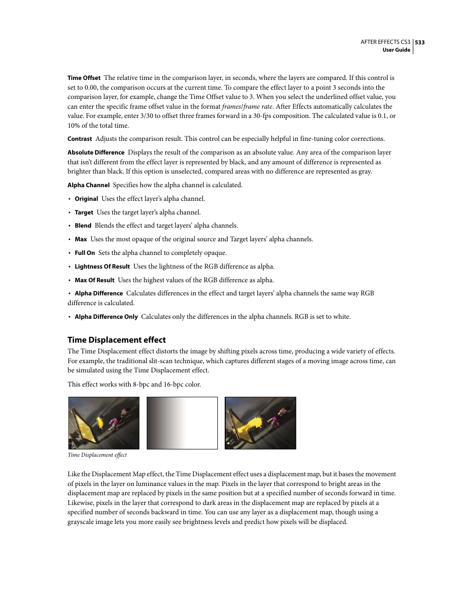 Time displacement effect | Adobe After Effects CS3 User Manual | Page 538 / 677