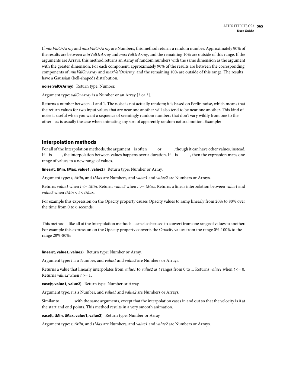 Interpolation methods | Adobe After Effects CS3 User Manual | Page 570 / 677