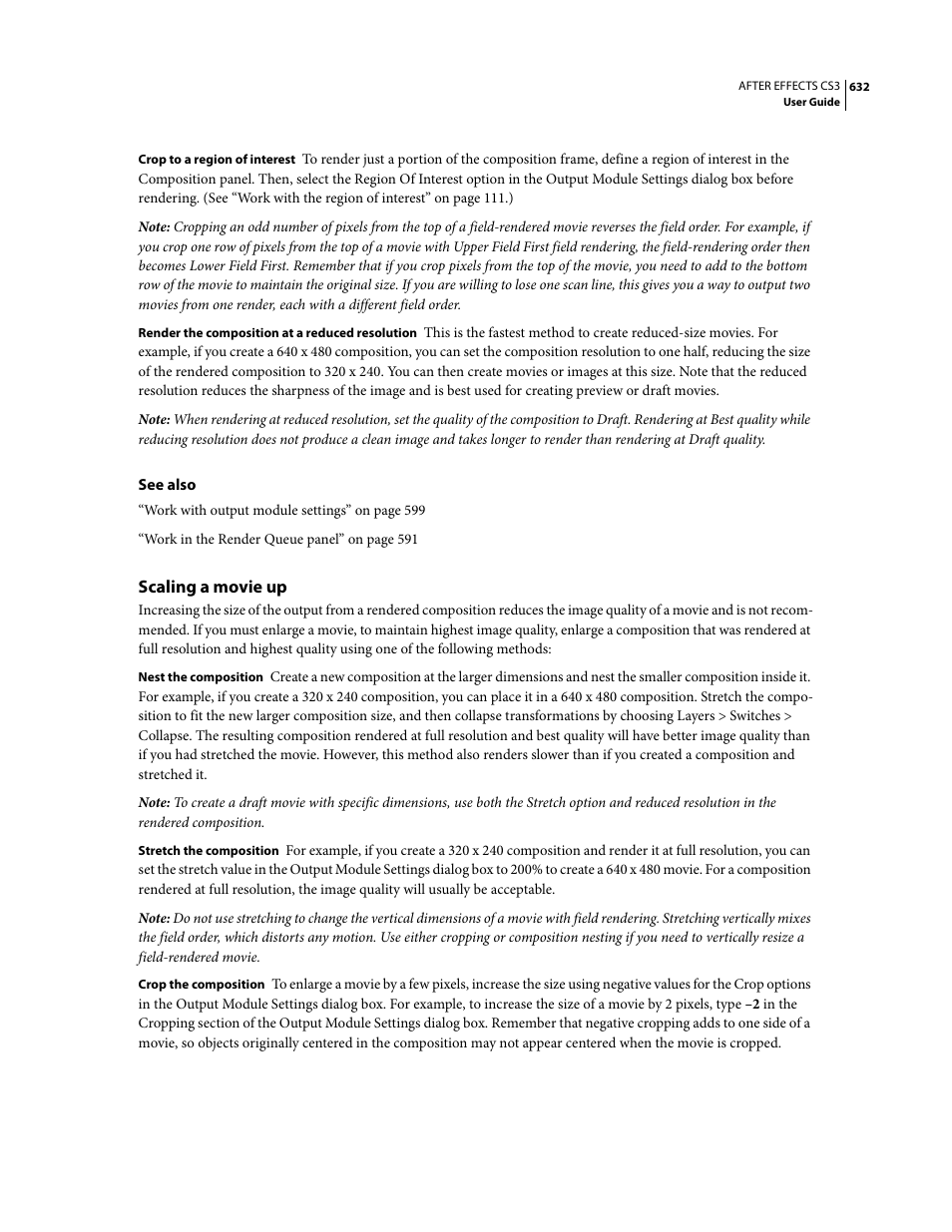 Scaling a movie up | Adobe After Effects CS3 User Manual | Page 637 / 677