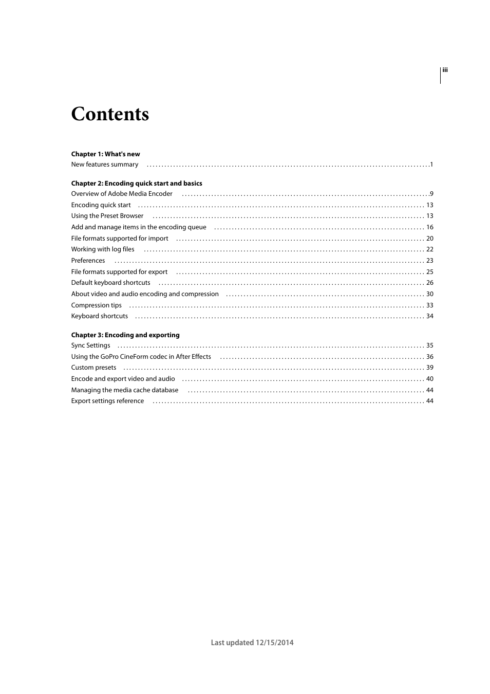 Adobe Media Encoder CC User Manual | Page 3 / 59