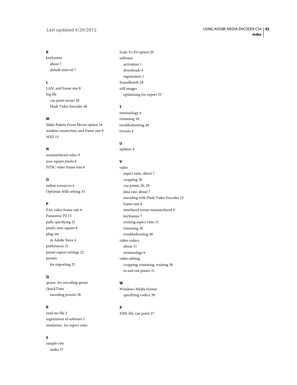 Adobe Media Encoder CS4 User Manual | Page 45 / 45