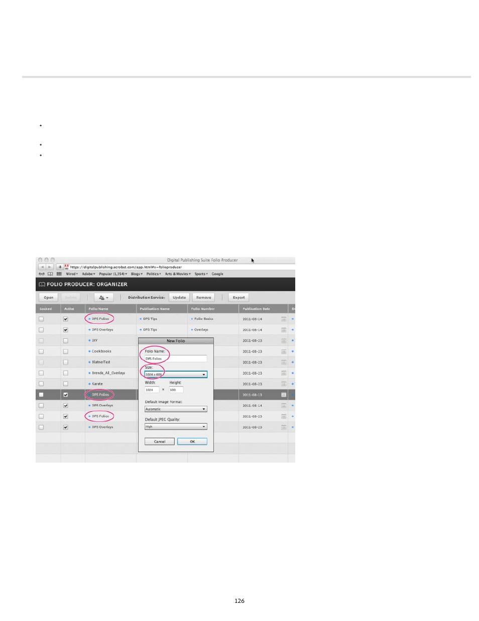 Creating folio renditions | Adobe Digital Publishing Suite User Manual | Page 129 / 222