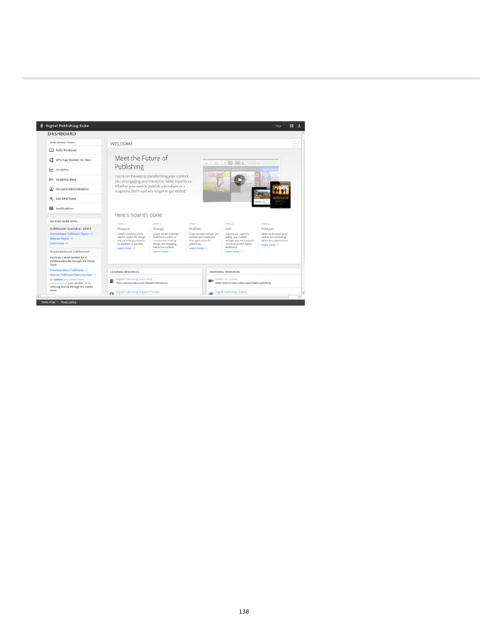 Dps dashboard | Adobe Digital Publishing Suite User Manual | Page 141 / 222