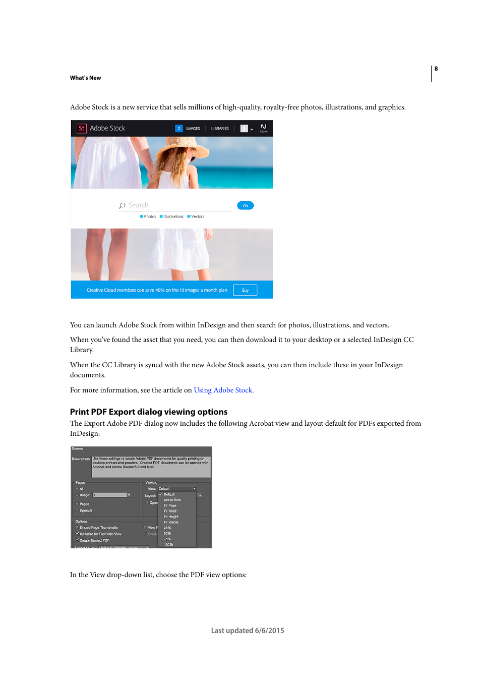 Print pdf export dialog viewing options | Adobe InDesign CC 2015 User Manual | Page 15 / 643