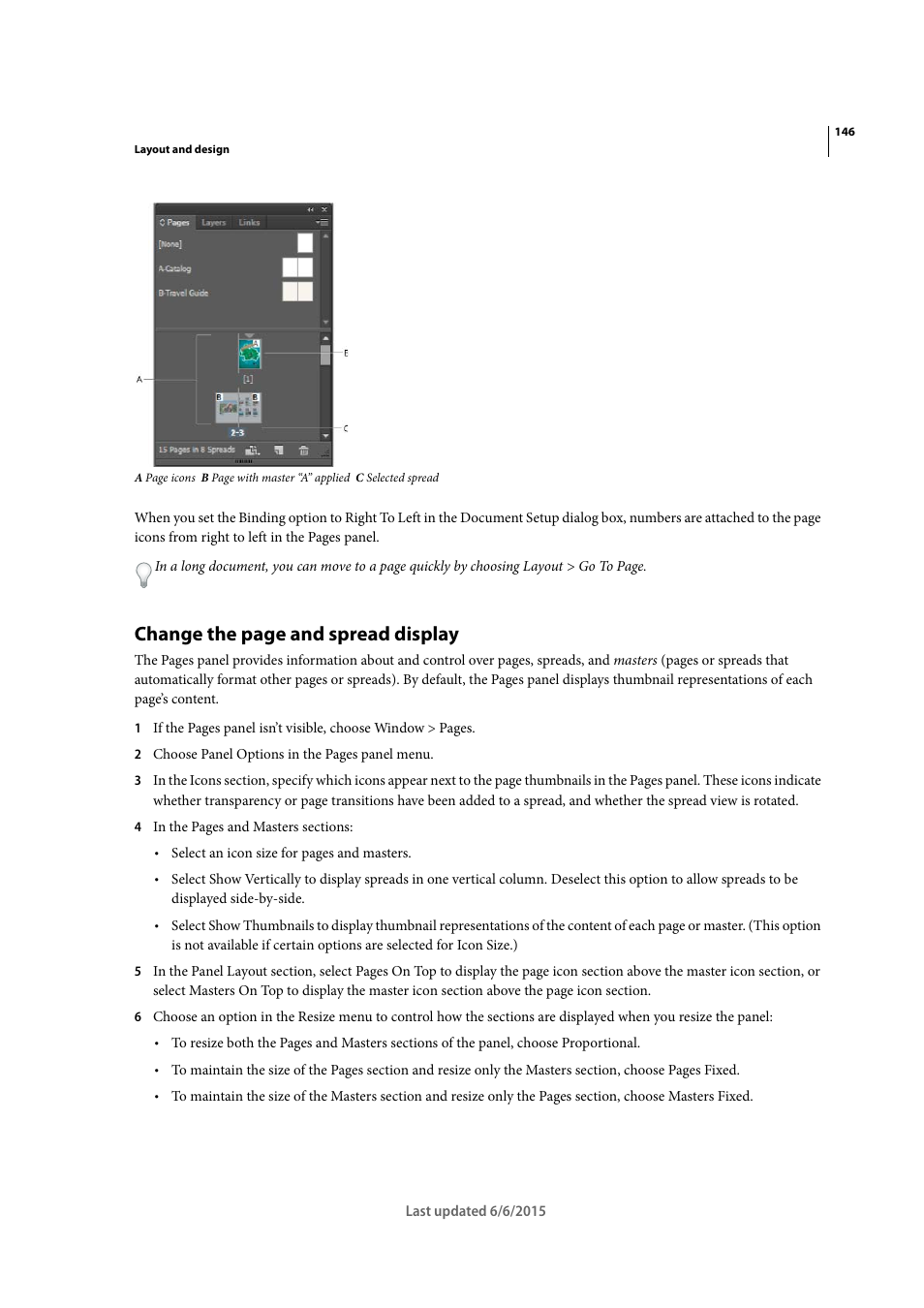 Change the page and spread display | Adobe InDesign CC 2015 User Manual | Page 151 / 643