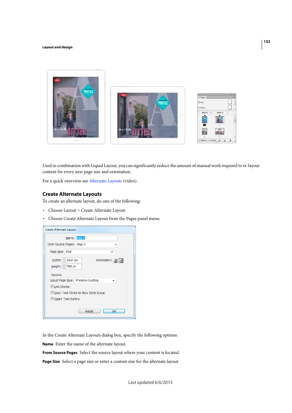 Create alternate layouts | Adobe InDesign CC 2015 User Manual | Page 157 / 643