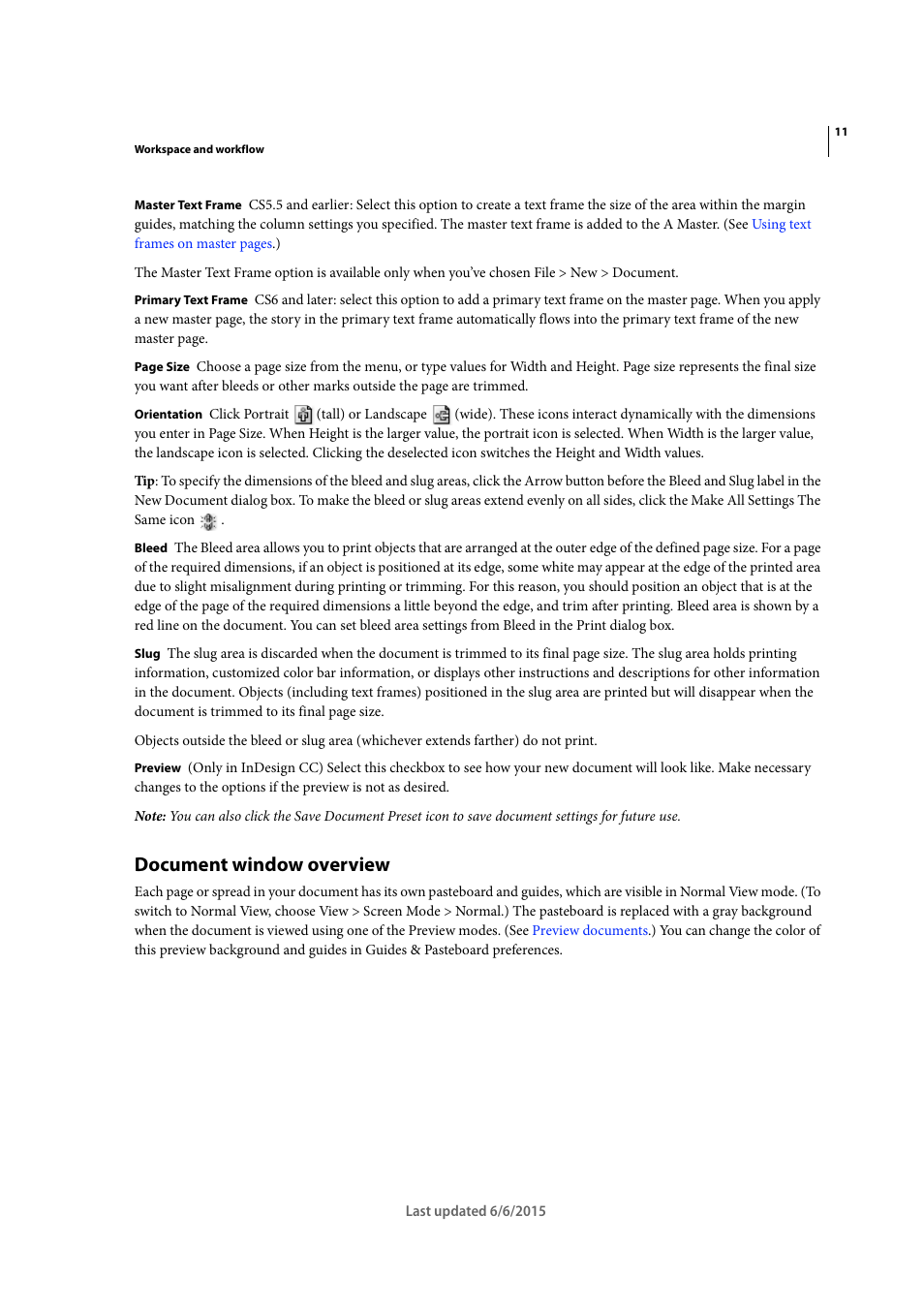Document window overview | Adobe InDesign CC 2015 User Manual | Page 18 / 643