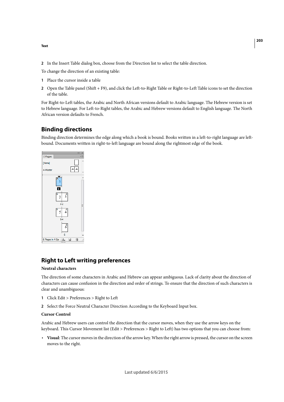 Binding directions, Right to left writing preferences | Adobe InDesign CC 2015 User Manual | Page 208 / 643