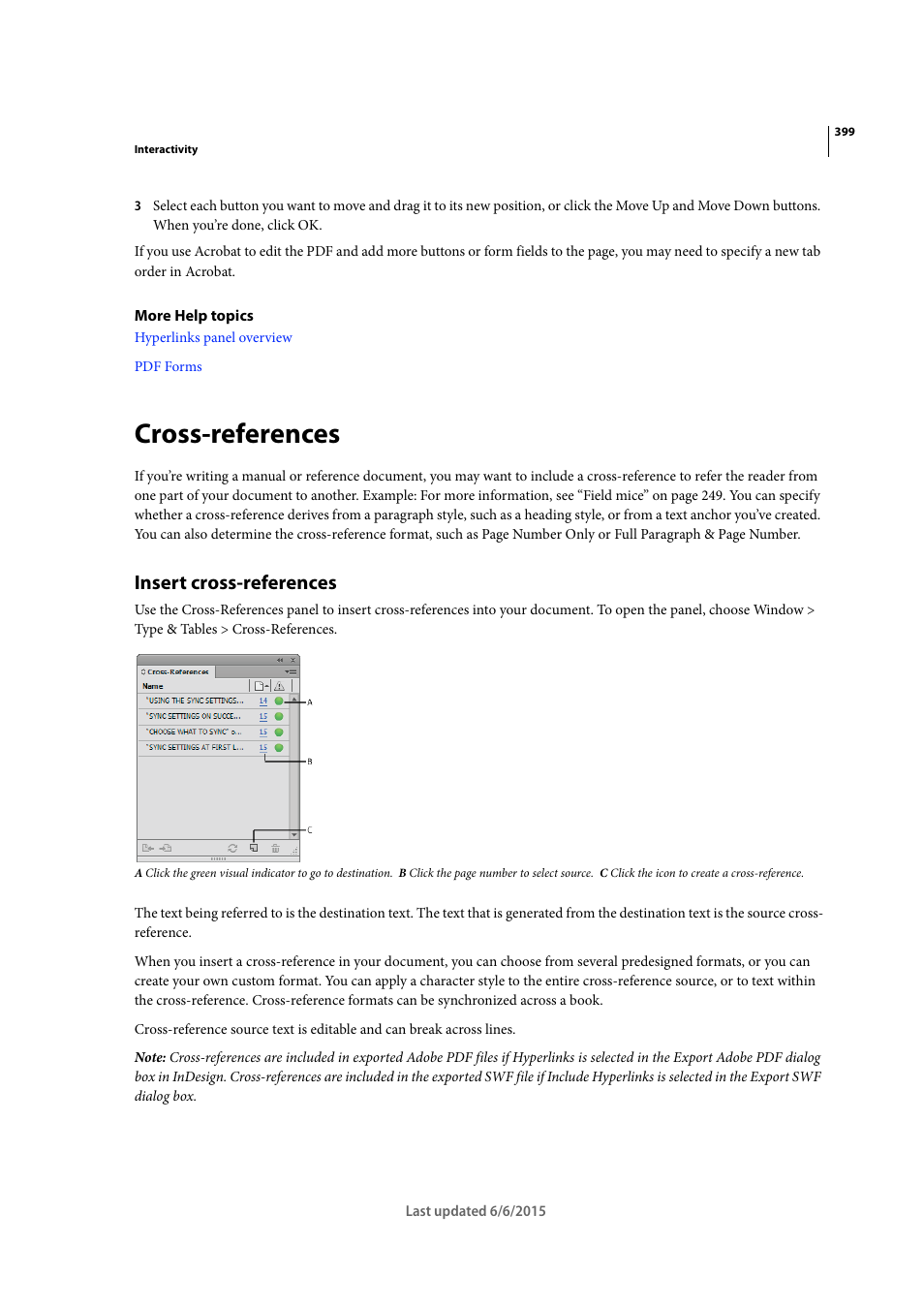 Cross-references, Insert cross-references | Adobe InDesign CC 2015 User Manual | Page 404 / 643