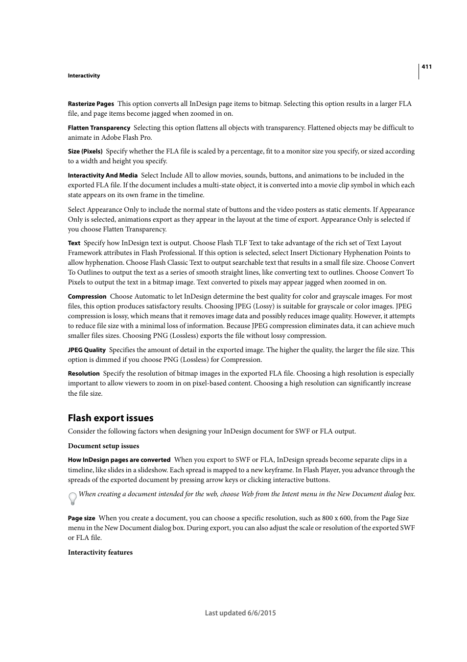 Flash export issues | Adobe InDesign CC 2015 User Manual | Page 416 / 643