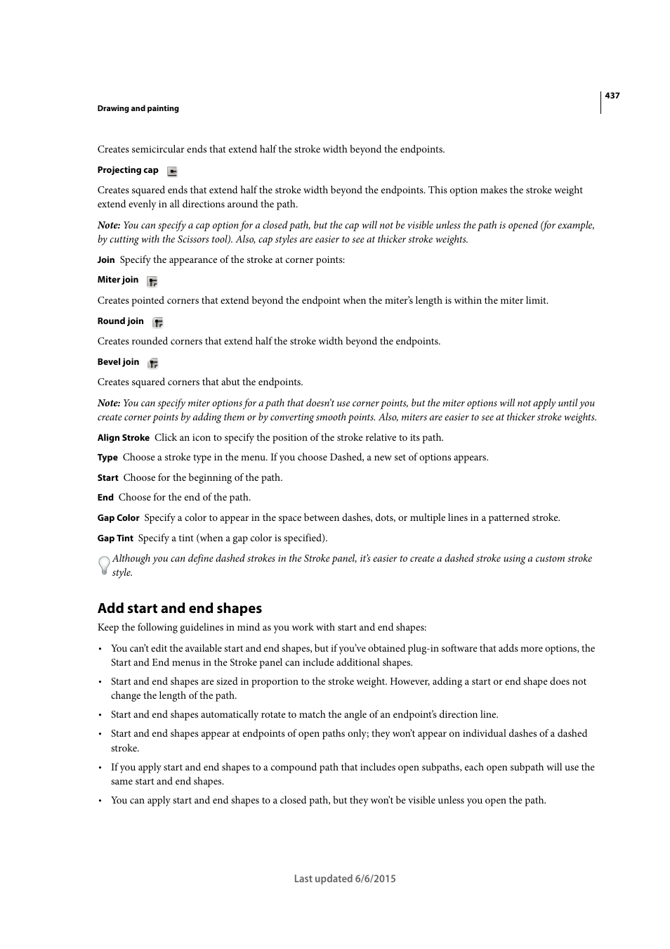 Add start and end shapes | Adobe InDesign CC 2015 User Manual | Page 442 / 643