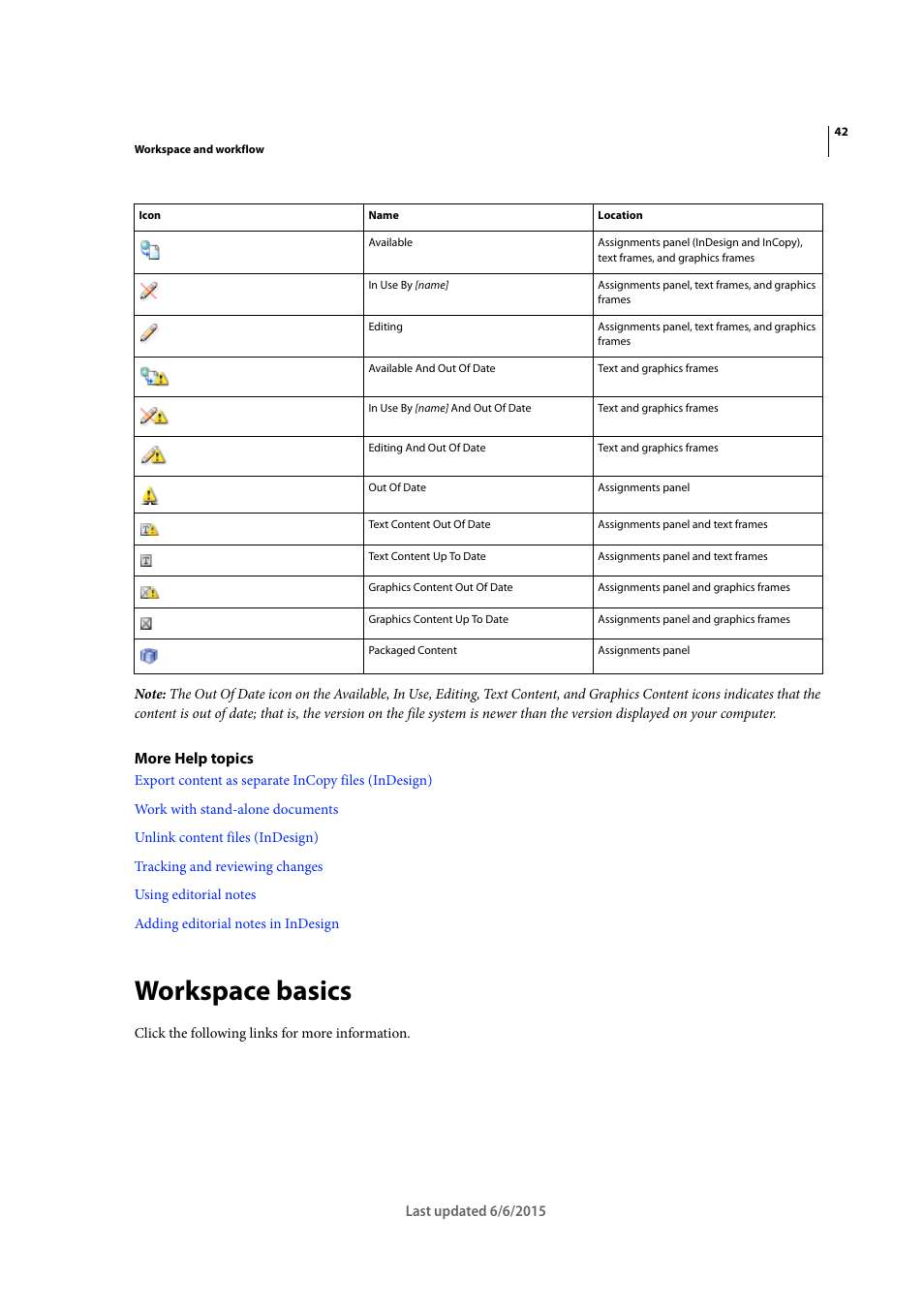 Workspace basics | Adobe InDesign CC 2015 User Manual | Page 47 / 643