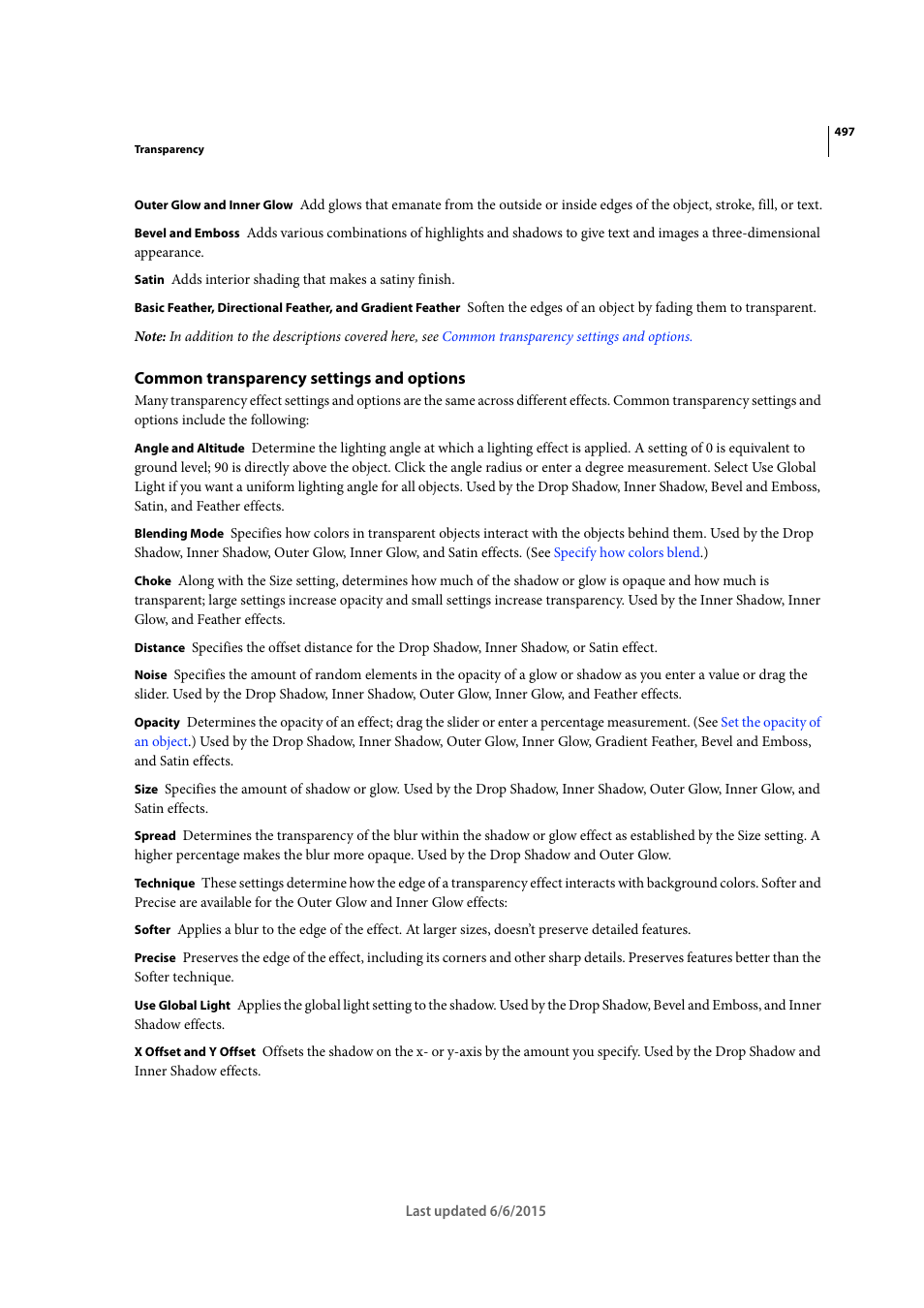 Common transparency settings and options | Adobe InDesign CC 2015 User Manual | Page 502 / 643
