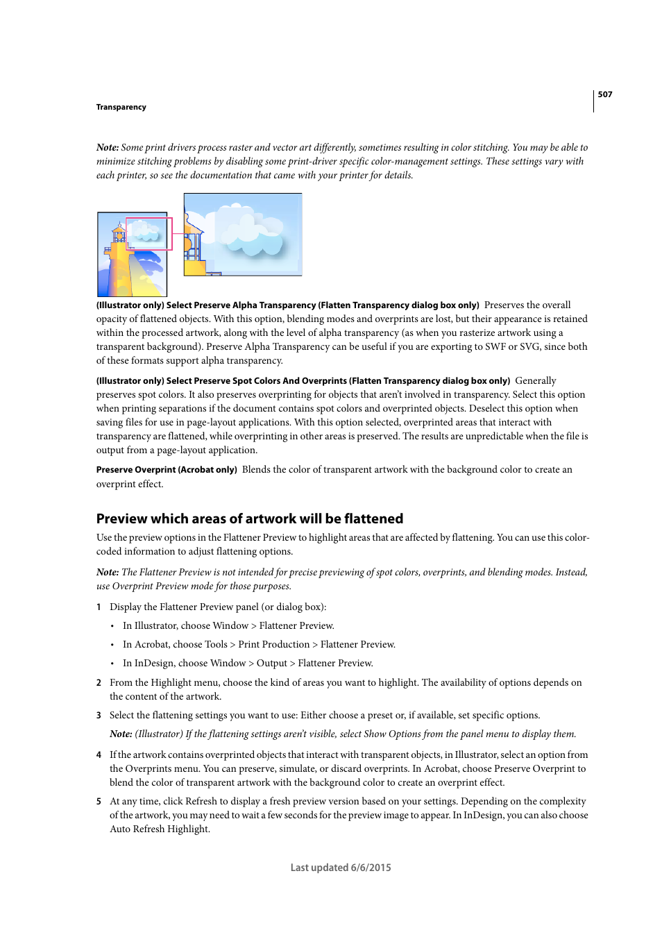 Preview which areas of artwork will be flattened | Adobe InDesign CC 2015 User Manual | Page 512 / 643
