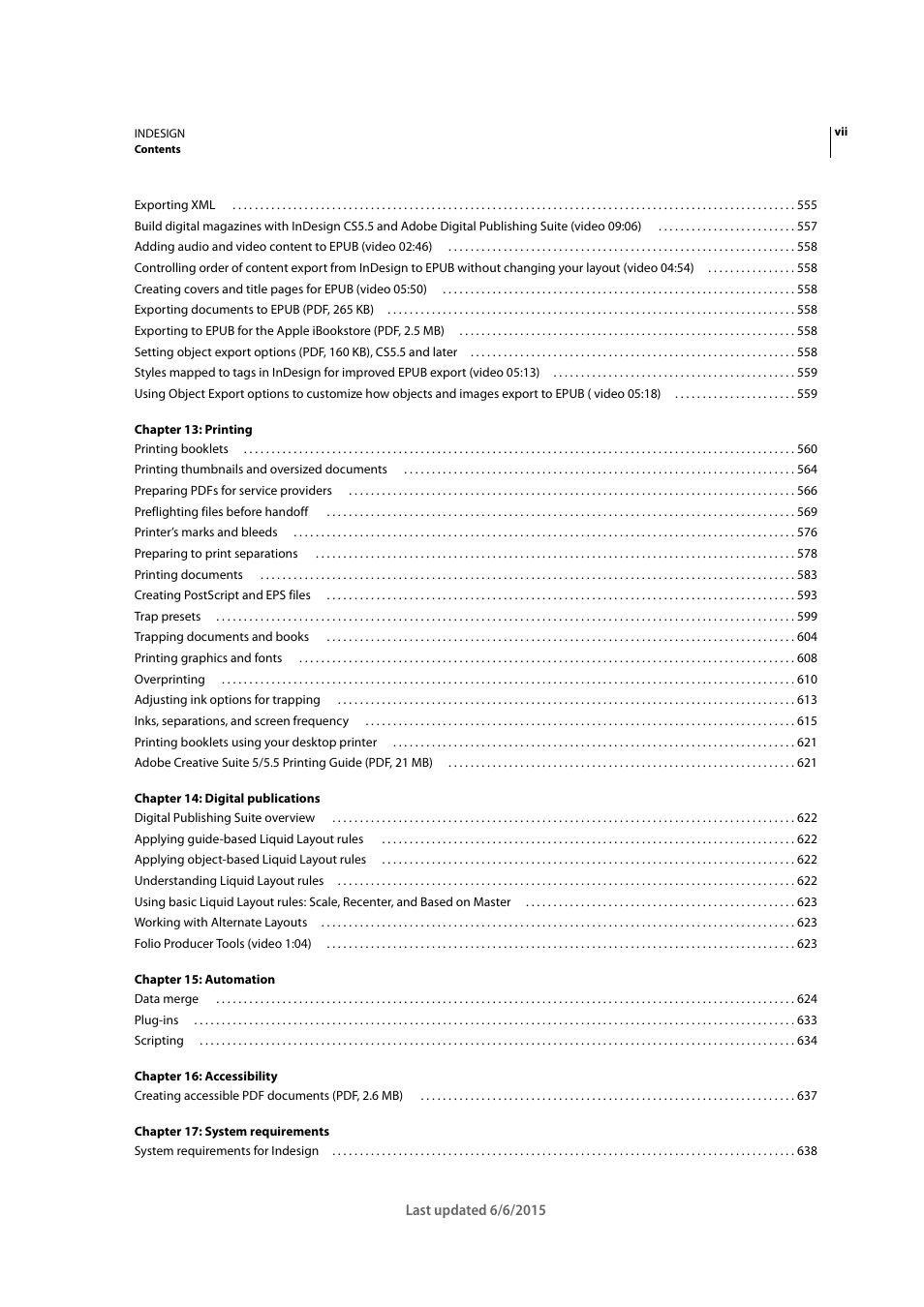 Adobe InDesign CC 2015 User Manual | Page 7 / 643