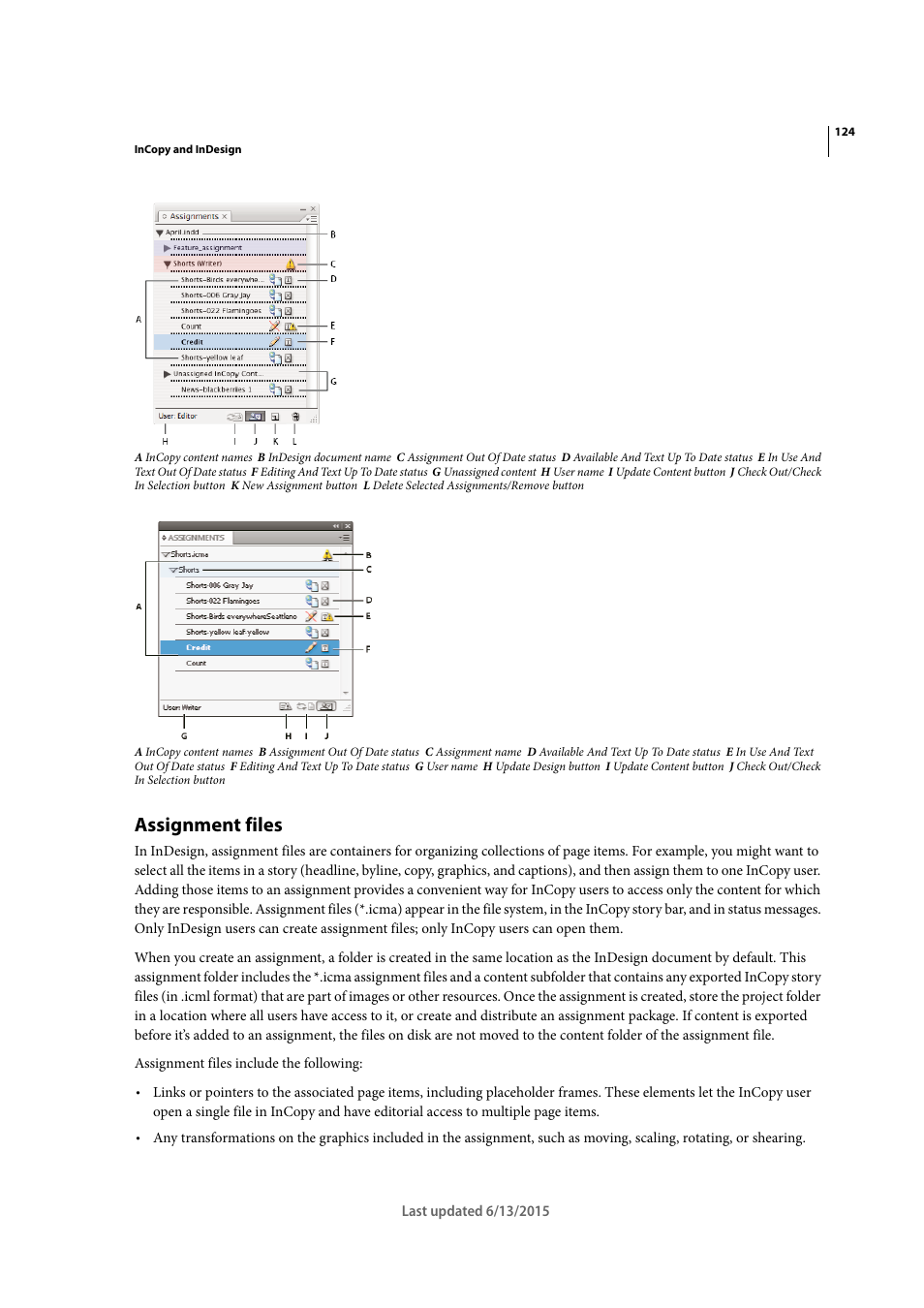 Assignment files | Adobe InCopy CC 2015 User Manual | Page 127 / 393