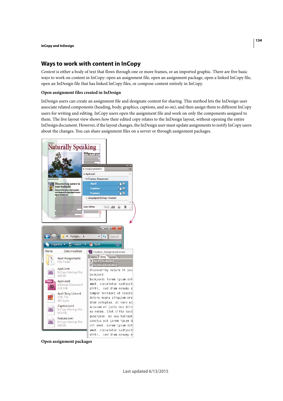 Ways to work with content in incopy | Adobe InCopy CC 2015 User Manual | Page 137 / 393