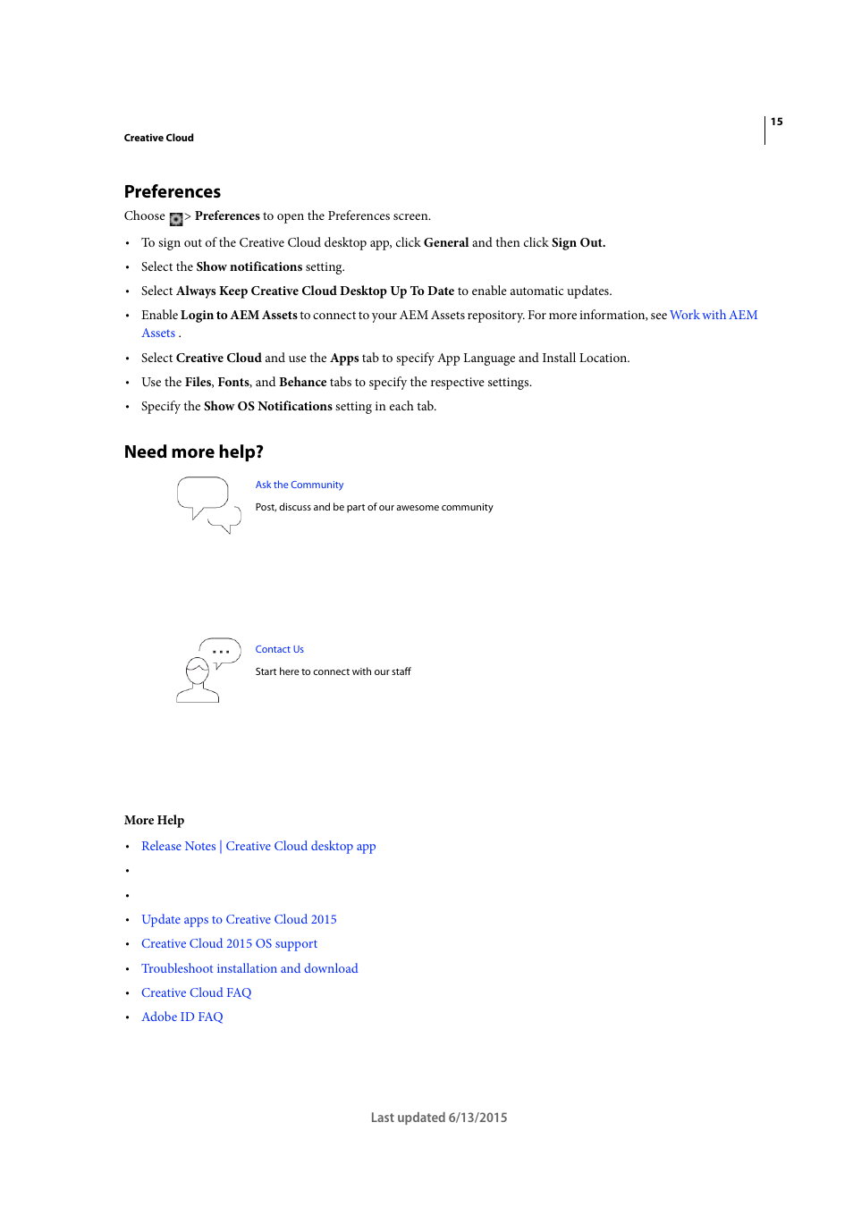 Preferences, Need more help | Adobe InCopy CC 2015 User Manual | Page 18 / 393