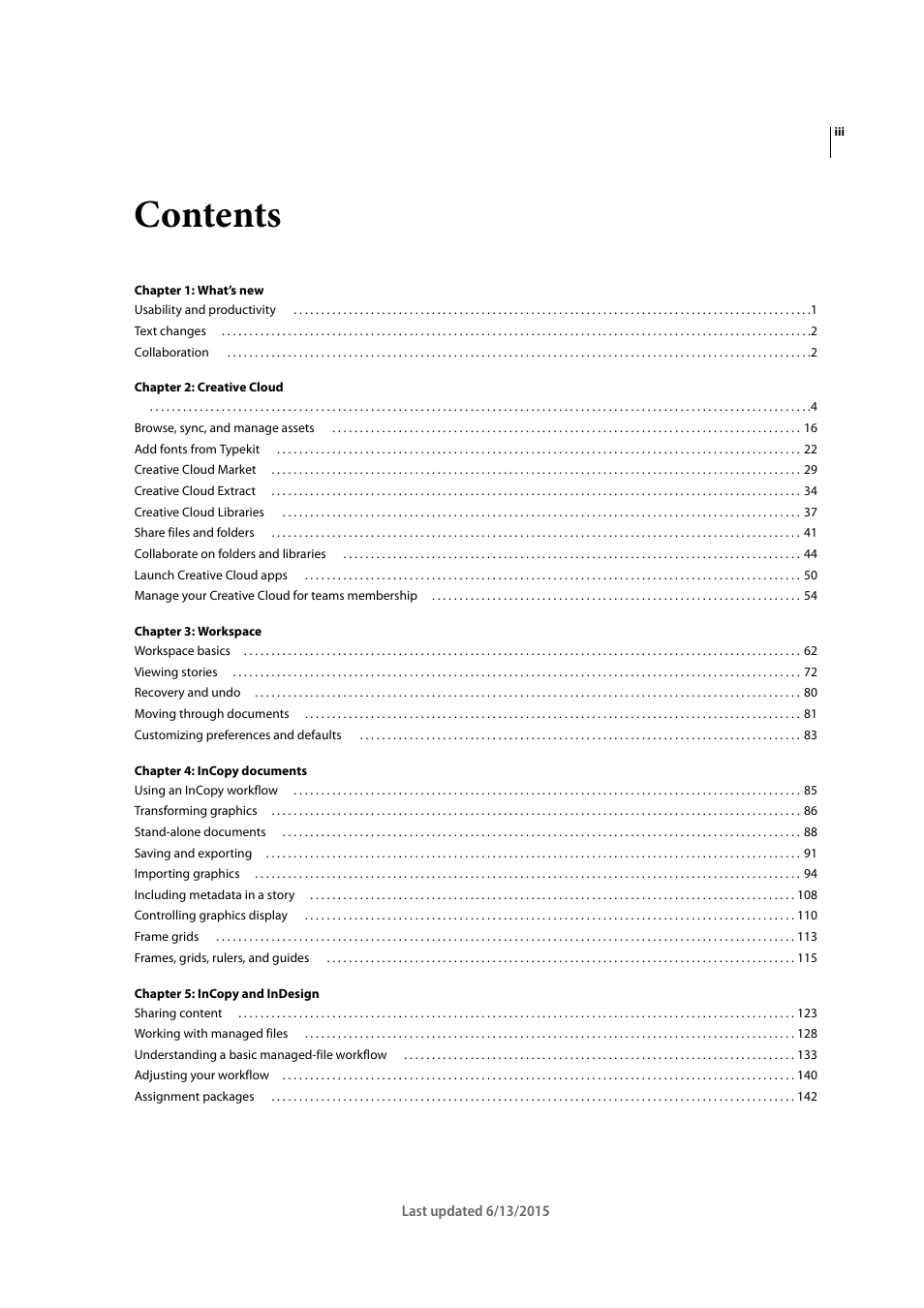 Adobe InCopy CC 2015 User Manual | Page 3 / 393