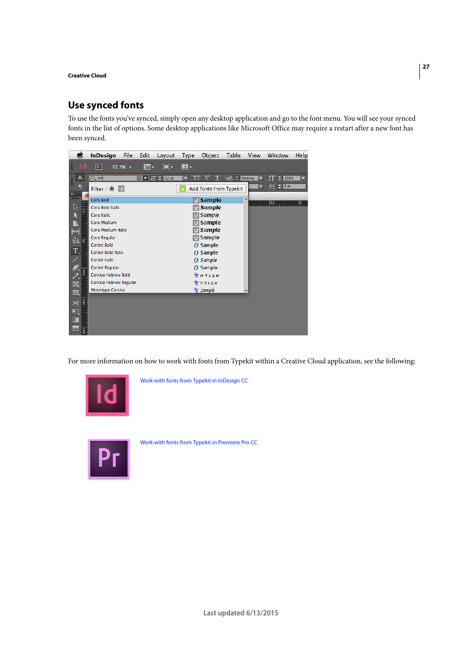 Use synced fonts | Adobe InCopy CC 2015 User Manual | Page 30 / 393