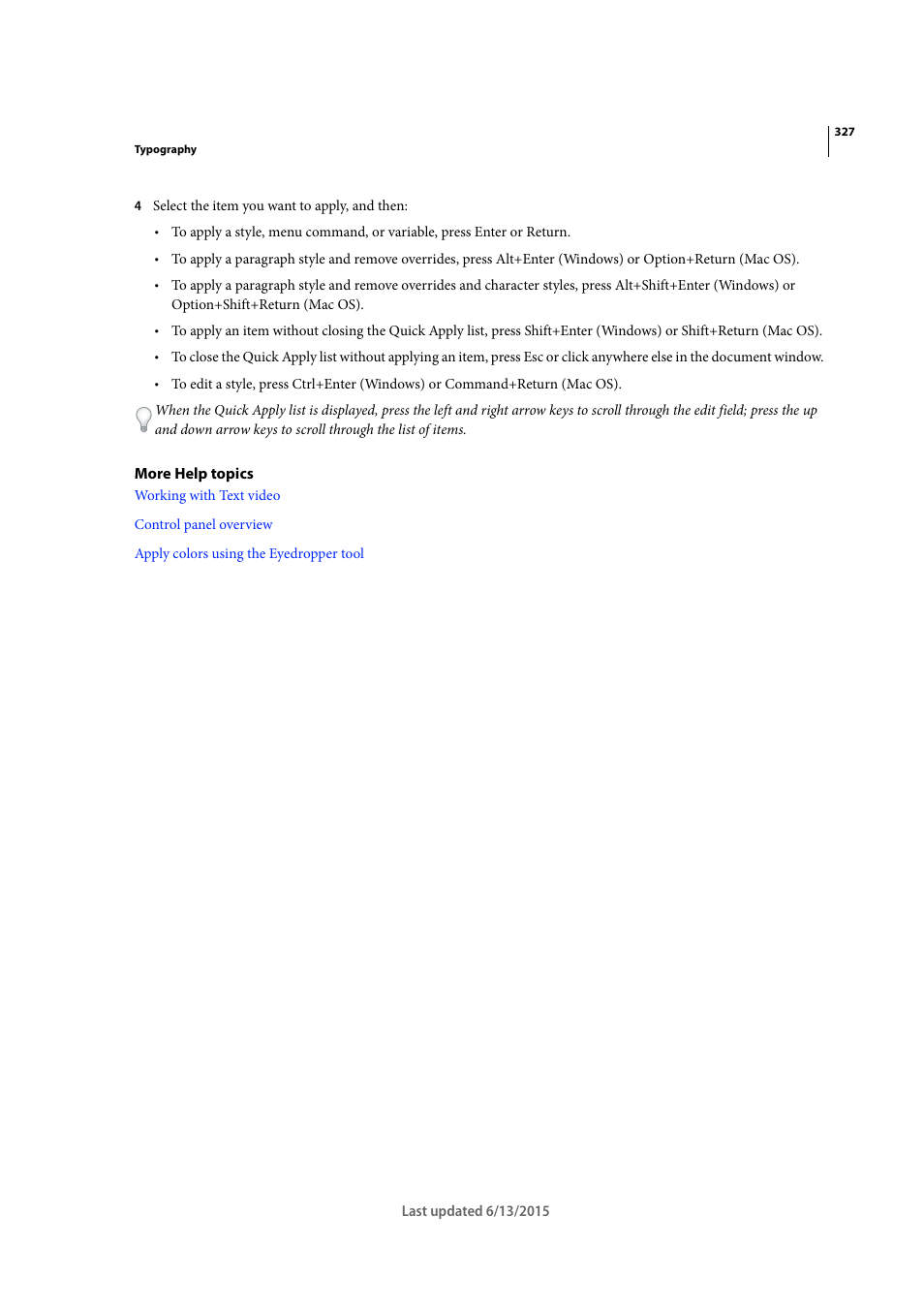 Adobe InCopy CC 2015 User Manual | Page 329 / 393