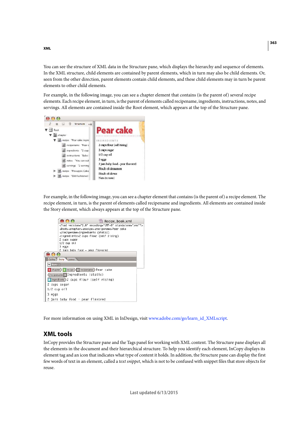 Xml tools | Adobe InCopy CC 2015 User Manual | Page 365 / 393