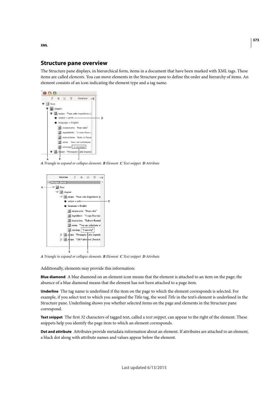 Structure pane overview | Adobe InCopy CC 2015 User Manual | Page 375 / 393