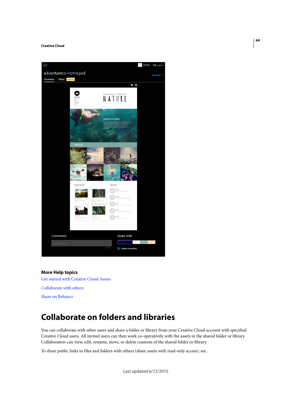 Collaborate on folders and libraries | Adobe InCopy CC 2015 User Manual | Page 47 / 393