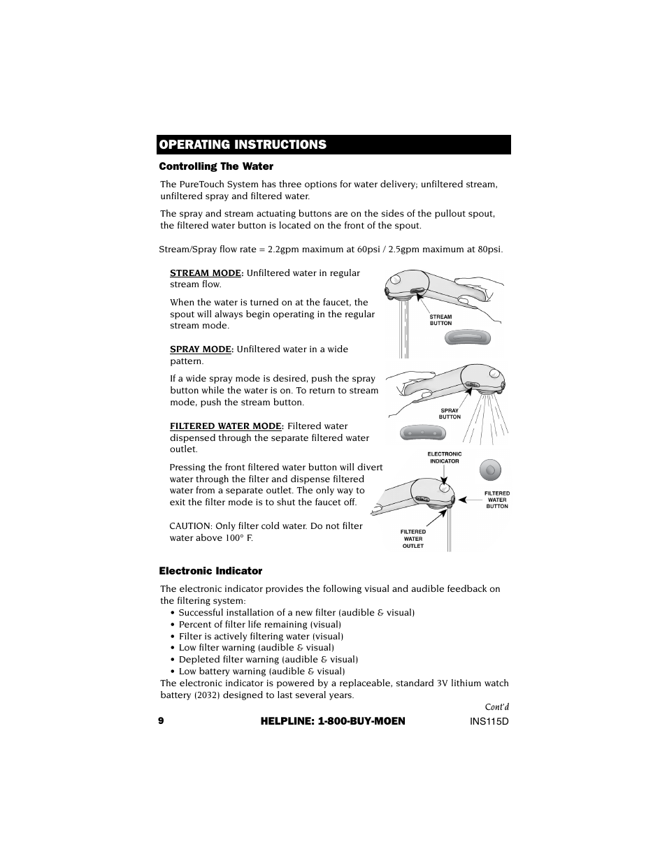 Operating instructions | Culligan 7850S User Manual | Page 10 / 48