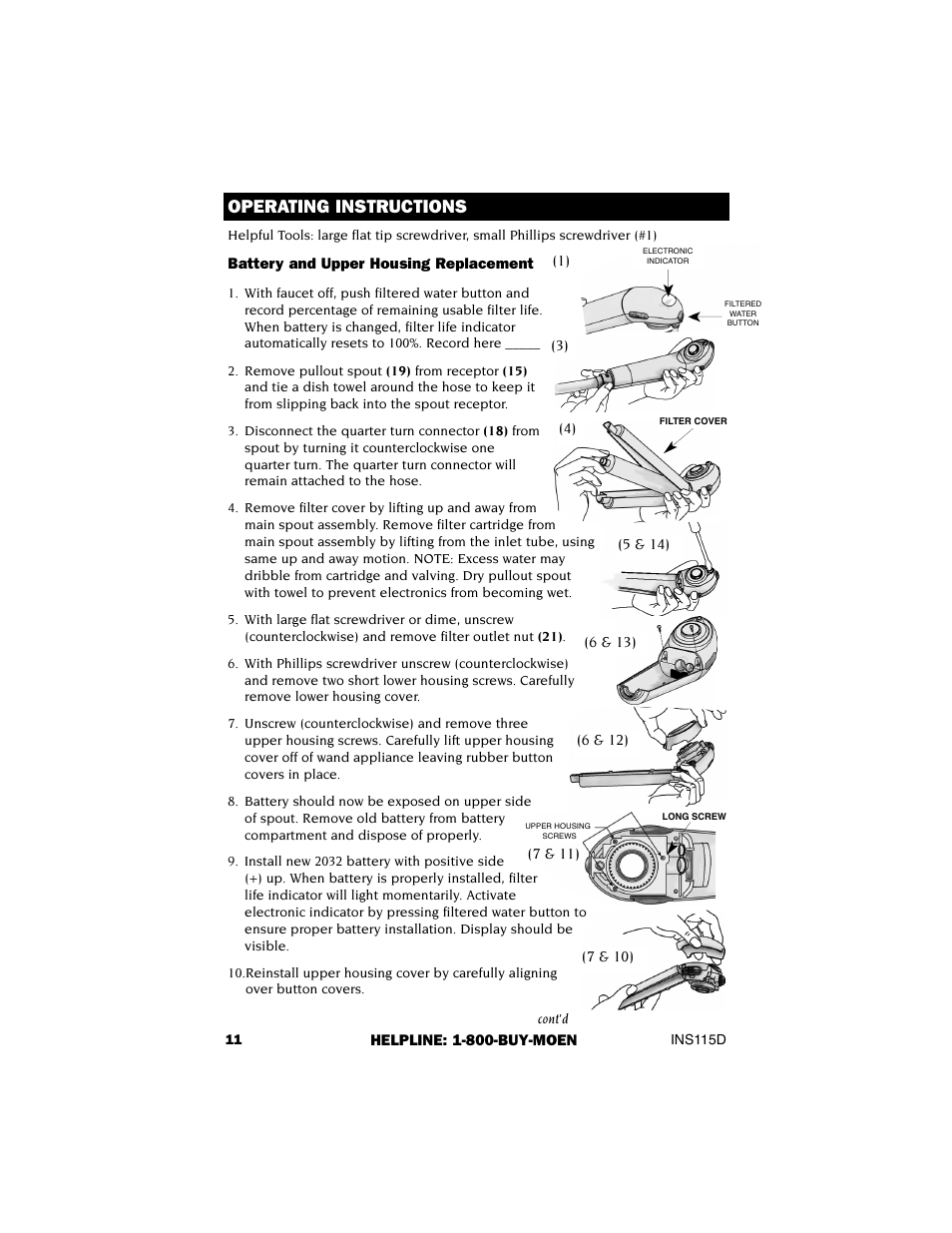 Operating instructions | Culligan 7850S User Manual | Page 12 / 48