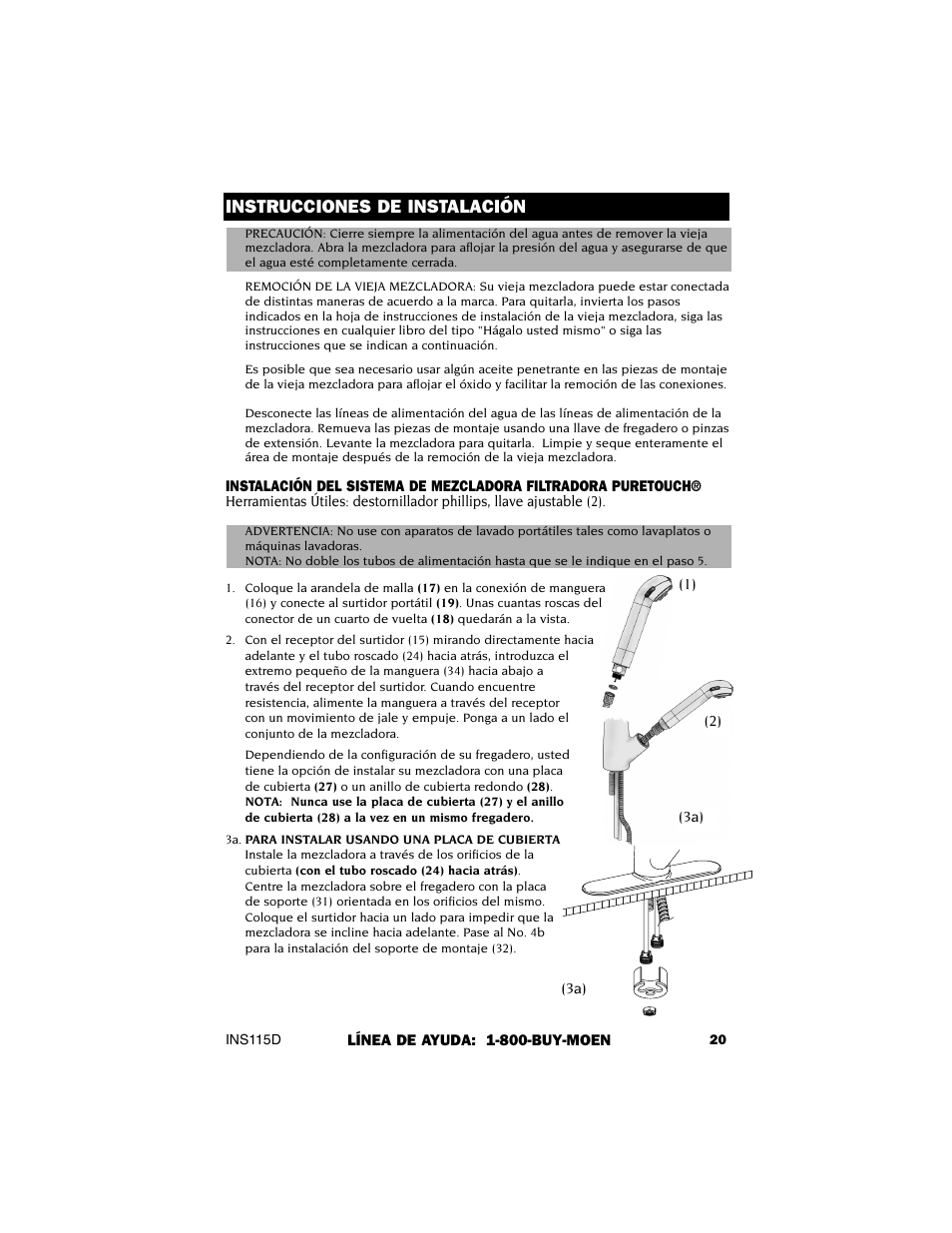 Instrucciones de instalación | Culligan 7850S User Manual | Page 21 / 48