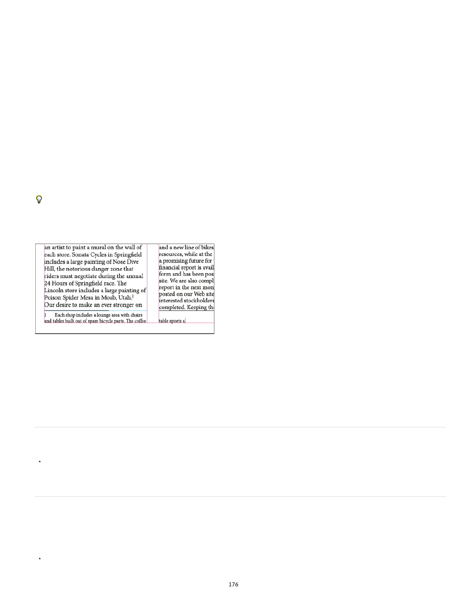 Delete footnotes work with footnote text | Adobe InDesign User Manual | Page 181 / 829