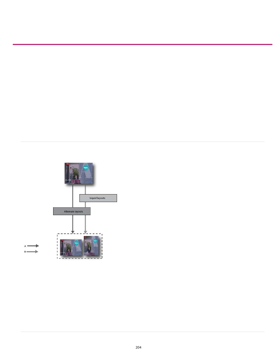Liquid layouts and alternate layouts | cc, cs6 | Adobe InDesign User Manual | Page 209 / 829
