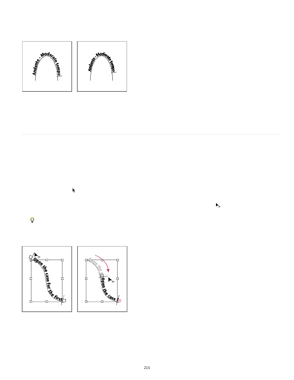 Adjust the type on a path position, Adjust, The type on a path position | Adobe InDesign User Manual | Page 220 / 829