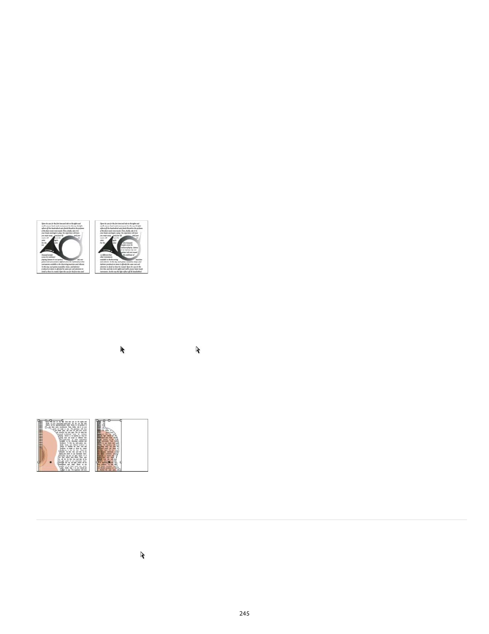 Change the shape of a text wrap | Adobe InDesign User Manual | Page 250 / 829