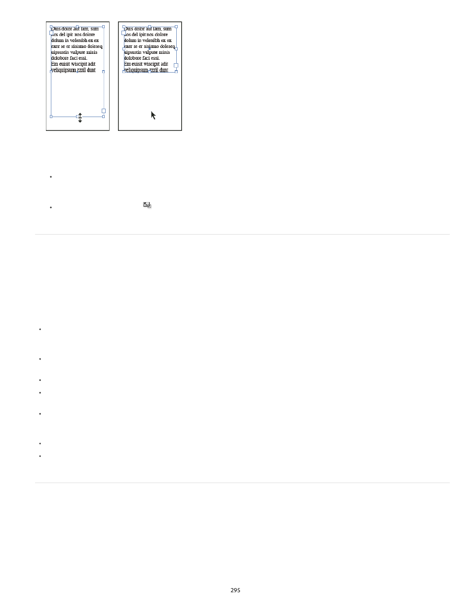 Using text frames on master pages, Change text frame properties | Adobe InDesign User Manual | Page 300 / 829