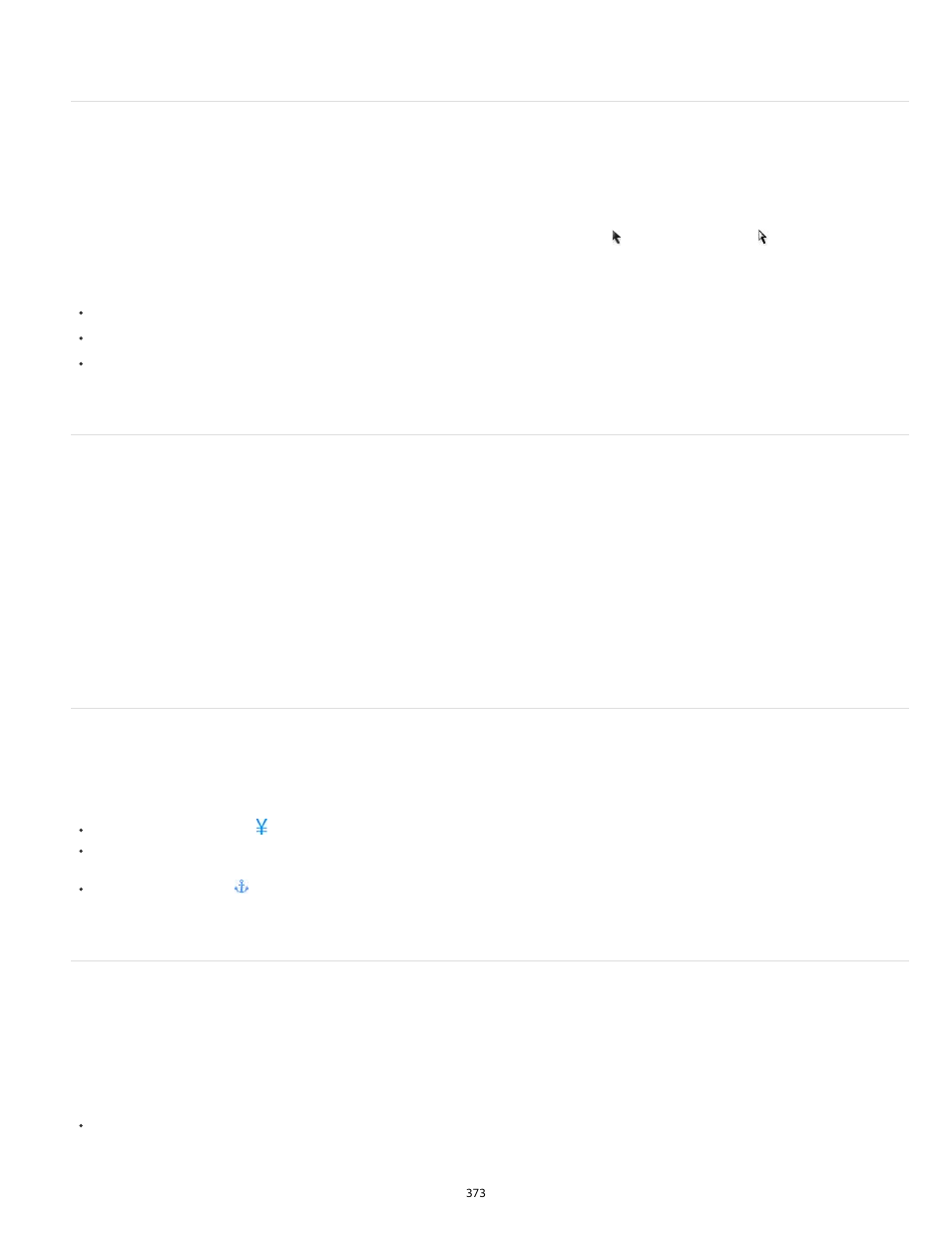 Selecting and copying anchored objects, View anchored object markers on the page, Reposition an anchored object on the page manually | Adobe InDesign User Manual | Page 378 / 829
