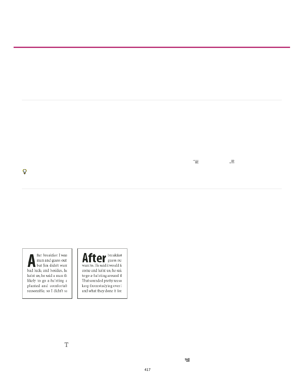 Formatting paragraphs | Adobe InDesign User Manual | Page 422 / 829