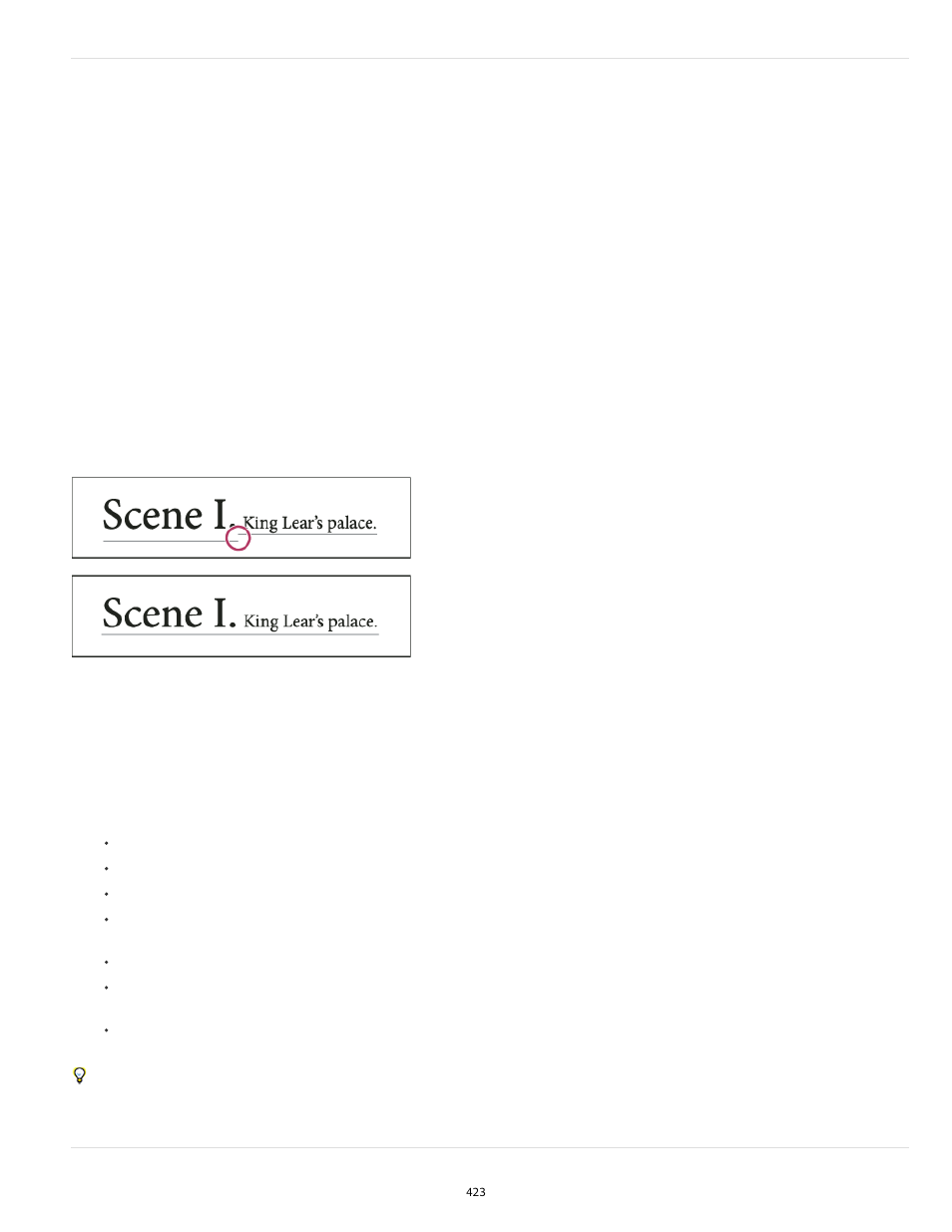 Apply underline or strikethrough | Adobe InDesign User Manual | Page 428 / 829