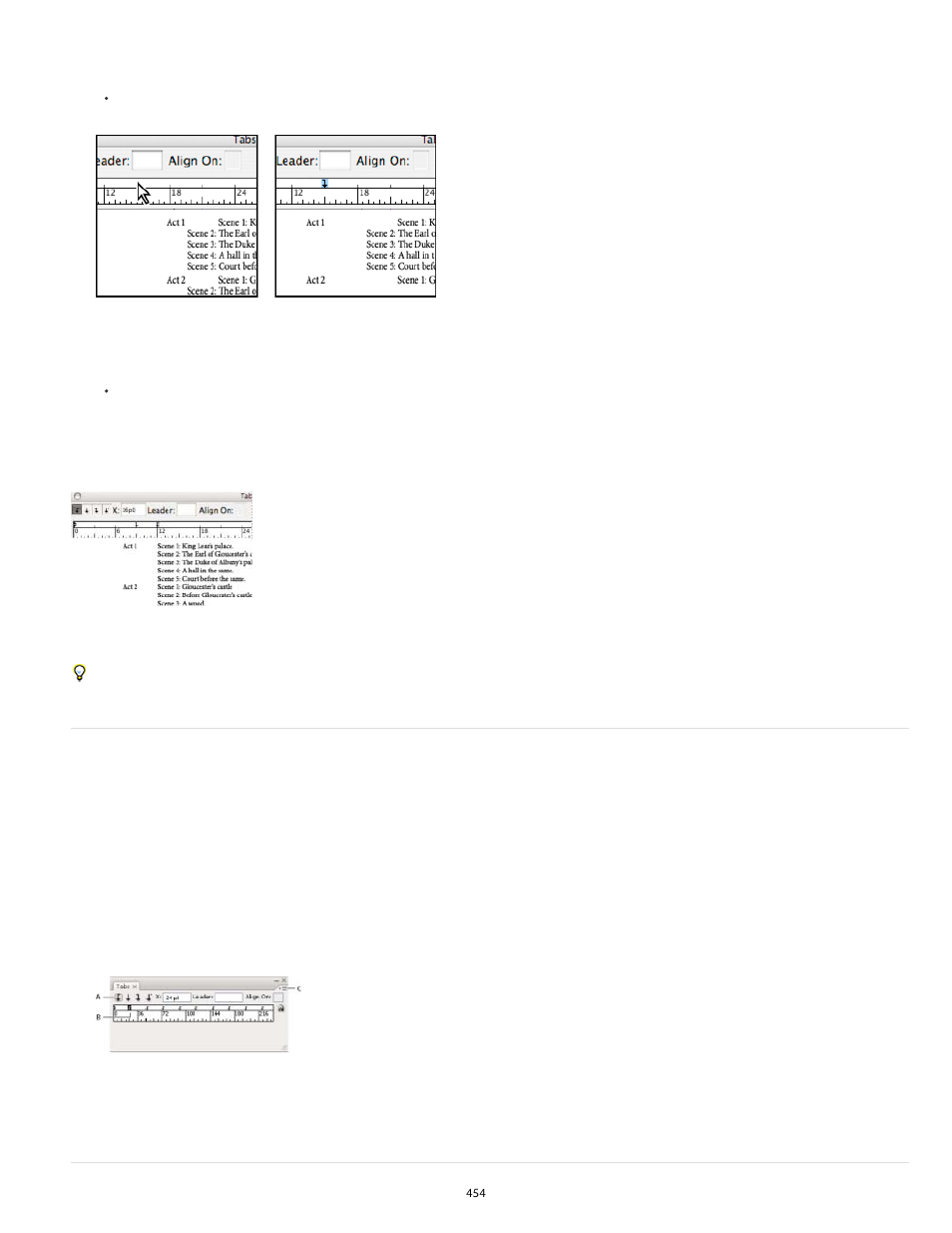 Repeat tabs | Adobe InDesign User Manual | Page 459 / 829